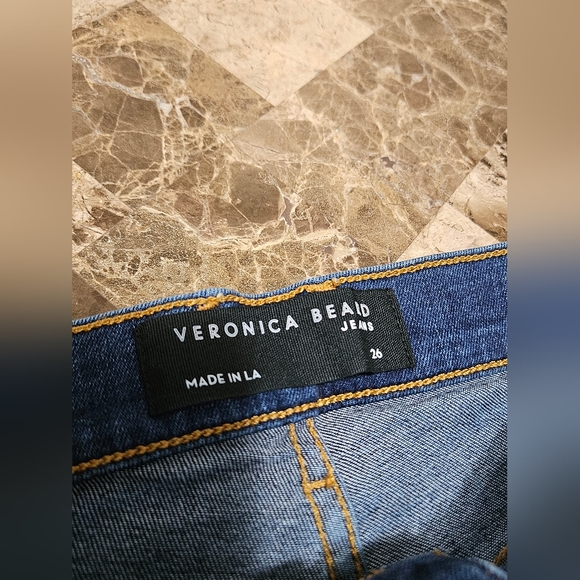 Veronica Beard Carly Kick Flare Jeans In Bright Blue Size 26 - Picture 10 of 12
